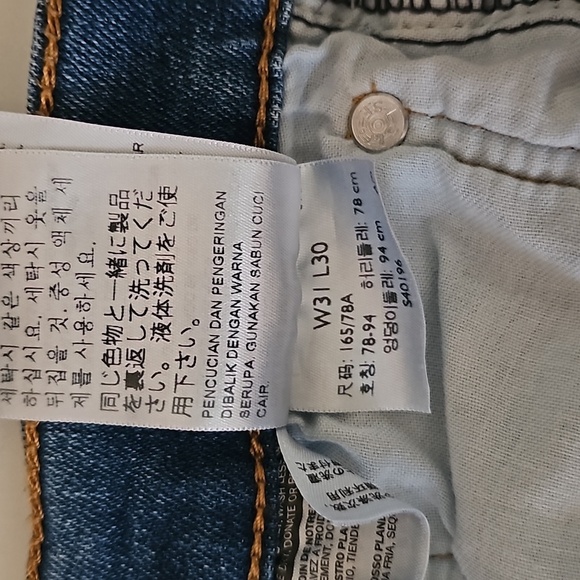 Levi's 511 Jeans Men's 31x30 Blue Denim Straight Leg Red Tab - Picture 6 of 8